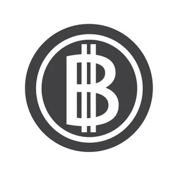 Bitcoin icon design Stock Illustration