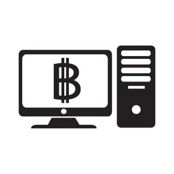 Bitcoin icon design Stock Illustration