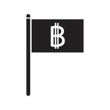 Bitcoin icon design Stock Illustration