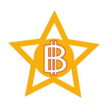 Bitcoin icon design Stock Illustration