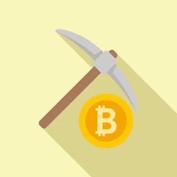 Bitcoin icon flat vector. Crypto business イラスト素材