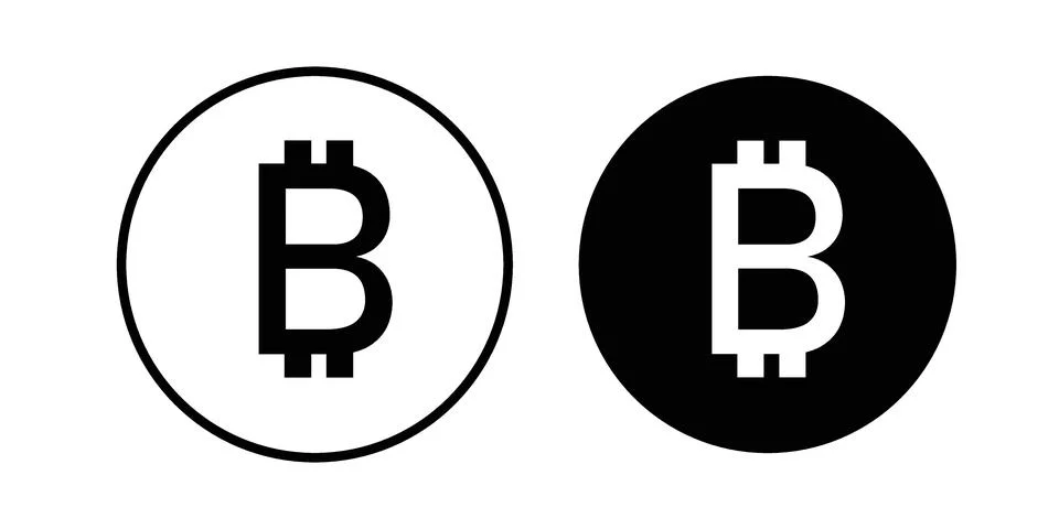 Bitcoin icon graphic element. web icon set Stock Illustration