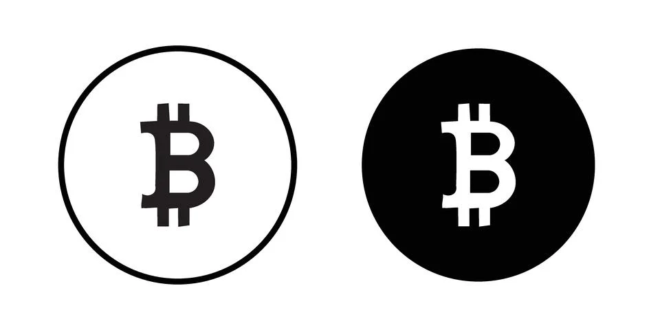 Bitcoin icon Illustration Eps10 for web or app Stock Illustration