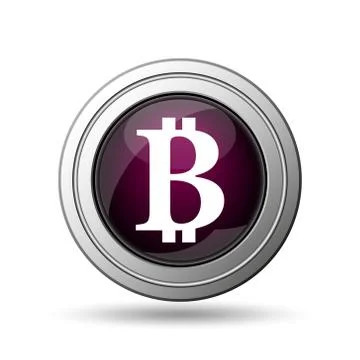 Bitcoin icon. internet button on white background.. Stock Illustration