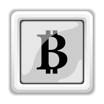 Bitcoin icon. internet button on white background.. 스톡 일러스트
