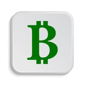 Bitcoin icon. Internet button on white background.. Illustrazione stock
