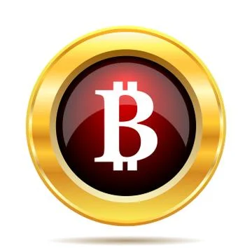 Bitcoin icon. Internet button on white background.. 스톡 일러스트