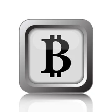 Bitcoin icon. Internet button on white background.. Illustrazione stock