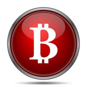 Bitcoin icon. Internet button on white background.. Stock Illustration