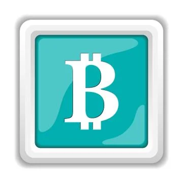 Bitcoin icon. Internet button on white background.. Stock Illustration