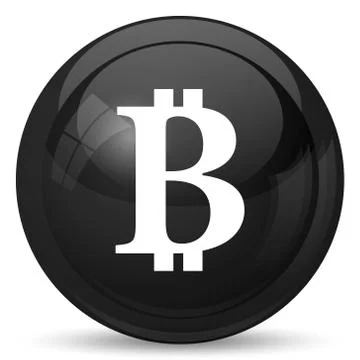 Bitcoin icon. Internet button on white background.. 스톡 일러스트