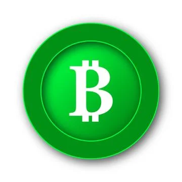 Bitcoin icon. Internet button on white background.. Stock Illustration