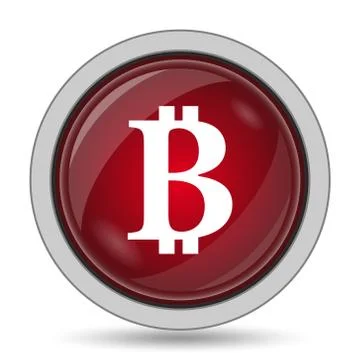 Bitcoin icon. Internet button on white background.. Stock Illustration