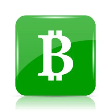 Bitcoin icon. Internet button on white background.. Stock Illustration
