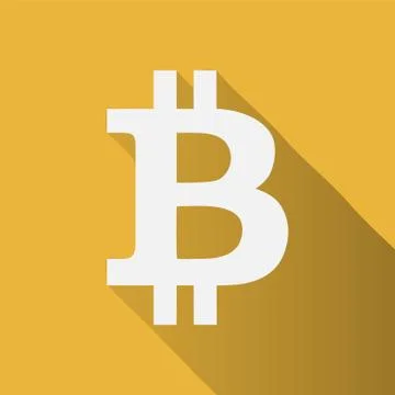 Bitcoin icon, logo. Digital cryptocurrency emblem. Decentralized finance prog Stock Illustration