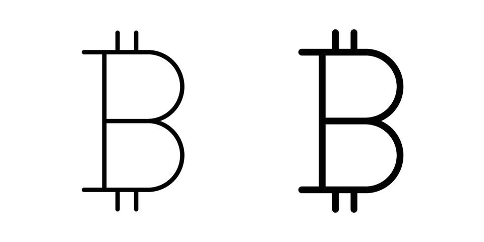 Bitcoin icon or illustration vector symbols イラスト素材