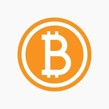 Bitcoin icon simple design on white back Stock Illustration