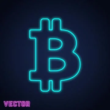 Bitcoin icon template isolated Stock Illustration