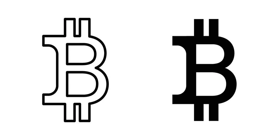 Bitcoin icon vector design illustrations イラスト素材