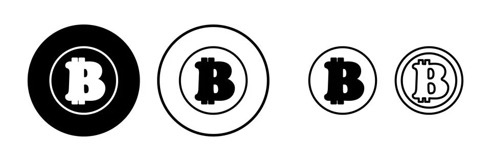 Bitcoin icon vector. payment symbol. Cryptocurrency logo. Stock Illustration