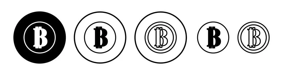 Bitcoin icon vector. payment symbol. Cryptocurrency logo. Stock Illustration