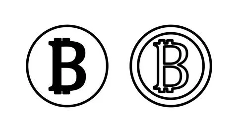 Bitcoin icon vector. payment symbol. Cryptocurrency logo. Stock Illustration