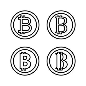 Bitcoin icon vector. payment symbol. Cryptocurrency logo. Stock Illustration