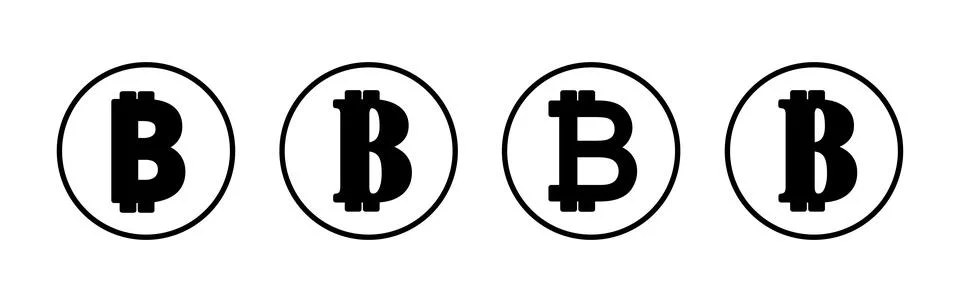 Bitcoin icon vector. payment symbol. Cryptocurrency logo. Stock Illustration