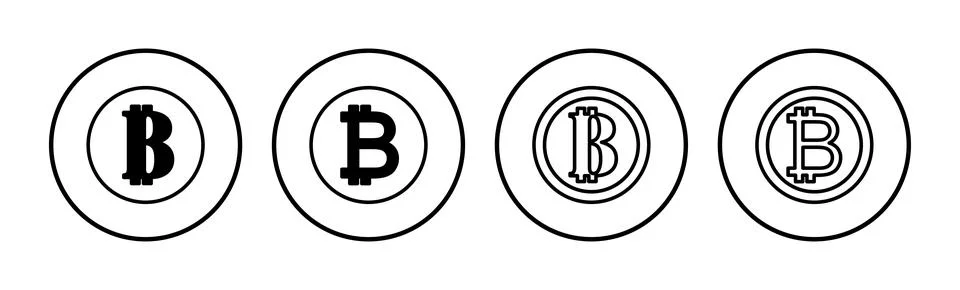 Bitcoin icon vector. payment symbol. Cryptocurrency logo. Stock Illustration