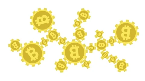 Bitcoin icon on white background. Internet money, coins Stock Footage 234822486