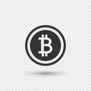 Bitcoin icon.logo finance on transparent background.vector Illustrator Stock Illustration