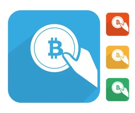 Bitcoin icons set Stock Illustration