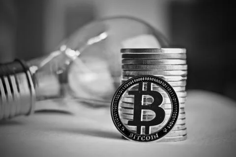 Bitcoin idea concept Stock Photos