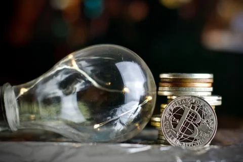 Bitcoin idea concept Foto stock