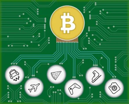 Bitcoin Illustrazione stock