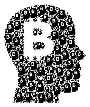 Bitcoin Imagination Icon Recursion Composition イラスト素材