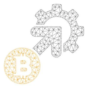 Bitcoin Integration Cog Vector Mesh Network Model イラスト素材