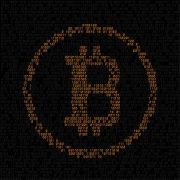 Bitcoin internet code background 스톡 일러스트