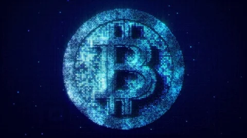Bitcoin Intro.Particle explosion. Stock-Footage 81253318