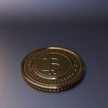 Bitcoin isolated on black background Stock Illustration