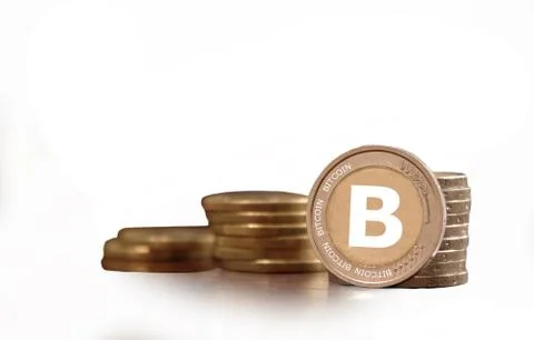 Bitcoin isolated Stock Photos