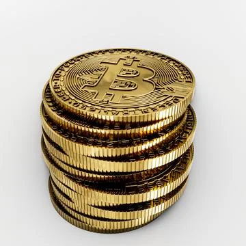 Bitcoin isolated on white background Stock Illustration