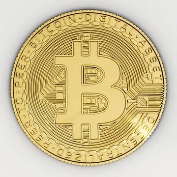 Bitcoin isolated on white background Stock Illustration