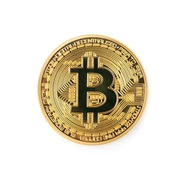 Bitcoin isolated on white background Stock Photos