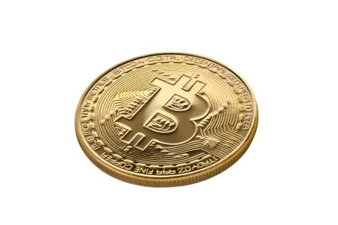 Bitcoin isolated on white background Stock Photos