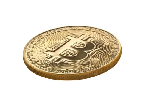 Bitcoin isolated on white background Stock Photos