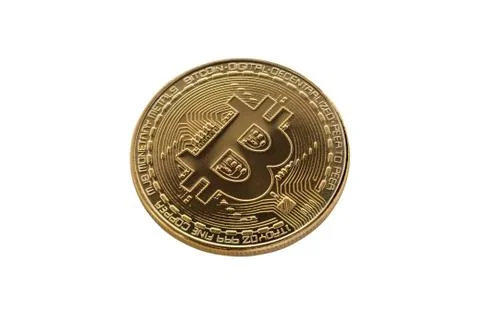 Bitcoin isolated on white background Stock Photos
