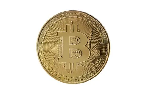 Bitcoin isolated on white background Stock Photos