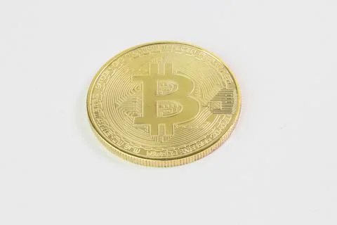 Bitcoin isolated on white background Stock Photos