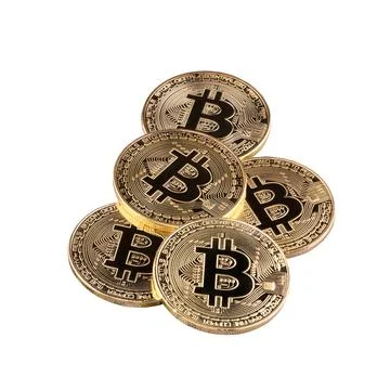 Bitcoin isolated on white background Stock Photos